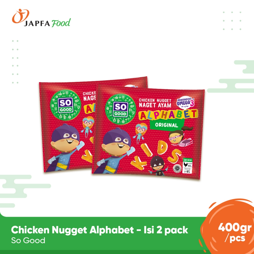 

So Good Chicken Nugget / Naget Ayam Alphabet 400gr - Isi 2 pack