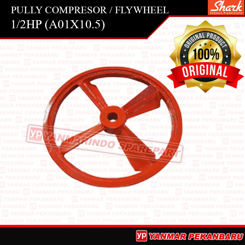PULLY KOMPRESOR FLYWHEEL CASTING MESIN KOMPRESOR ANGIN SHARK