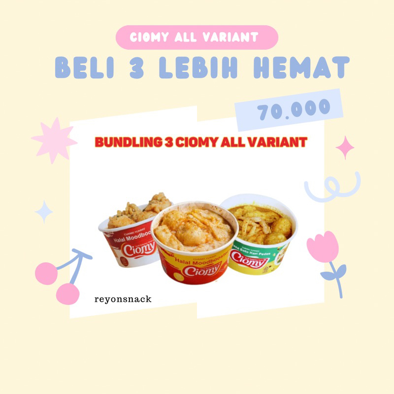 

Ciomy Bundling All Variant | Ayam Pedas | Ayam Keju Pedas | Soto Kari