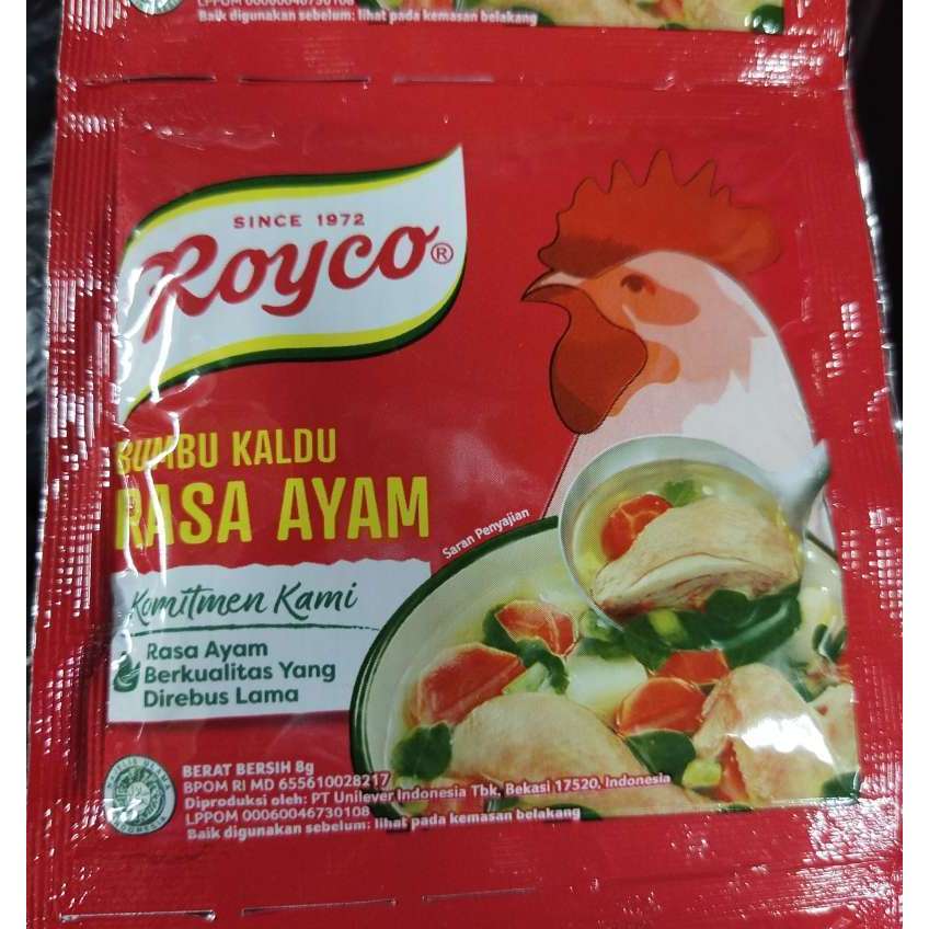 

Royco sachet 1 ranceng 8gr, bumbu kaldu rasa Ayam