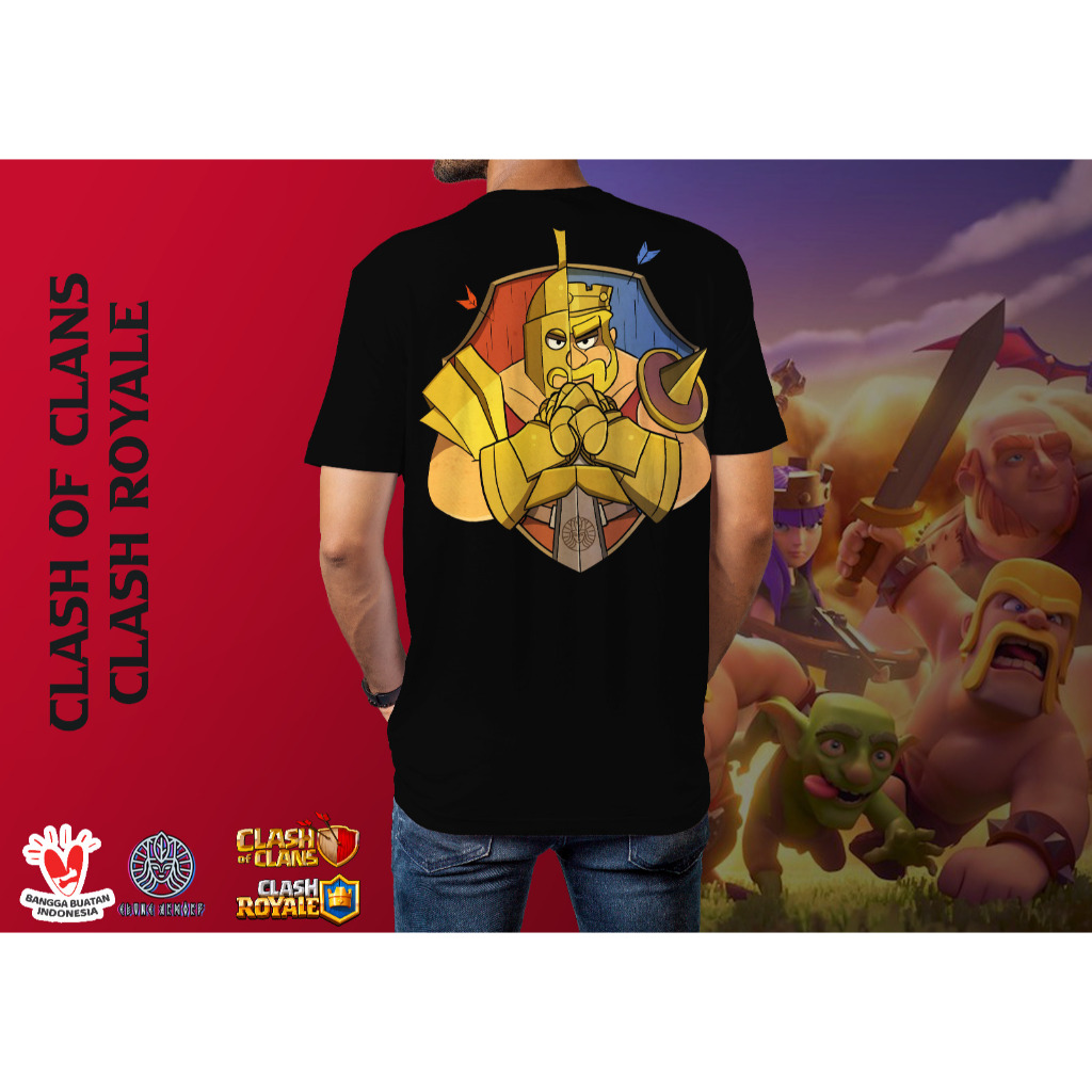 Kaos Baju Clash of Clans Clash Royale Barbarian King Gladiator