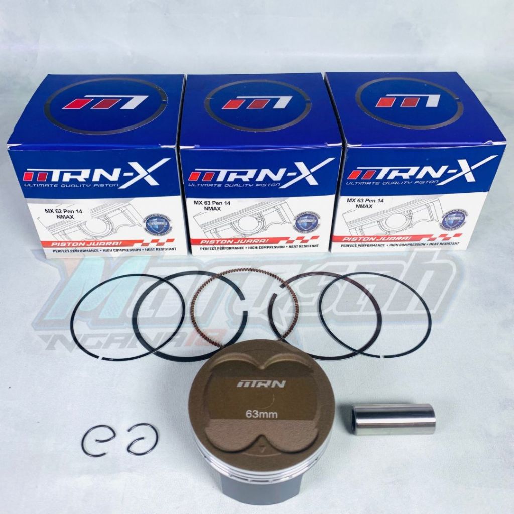 PISTON NMAX AEROX MITRON X 62 63 PEN 14 PISTON MITRON AEROX NMAX 62 63 PIN 14 MARQSAH NGANA18