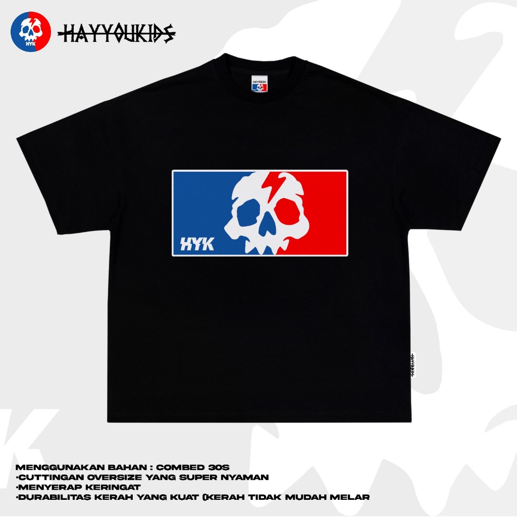 HAYYOUKIDS MLB Black - Kaos Anak Laki Laki Perempuan Oversize - Tshirt Kaos Kids Oversize -Kaos Katu
