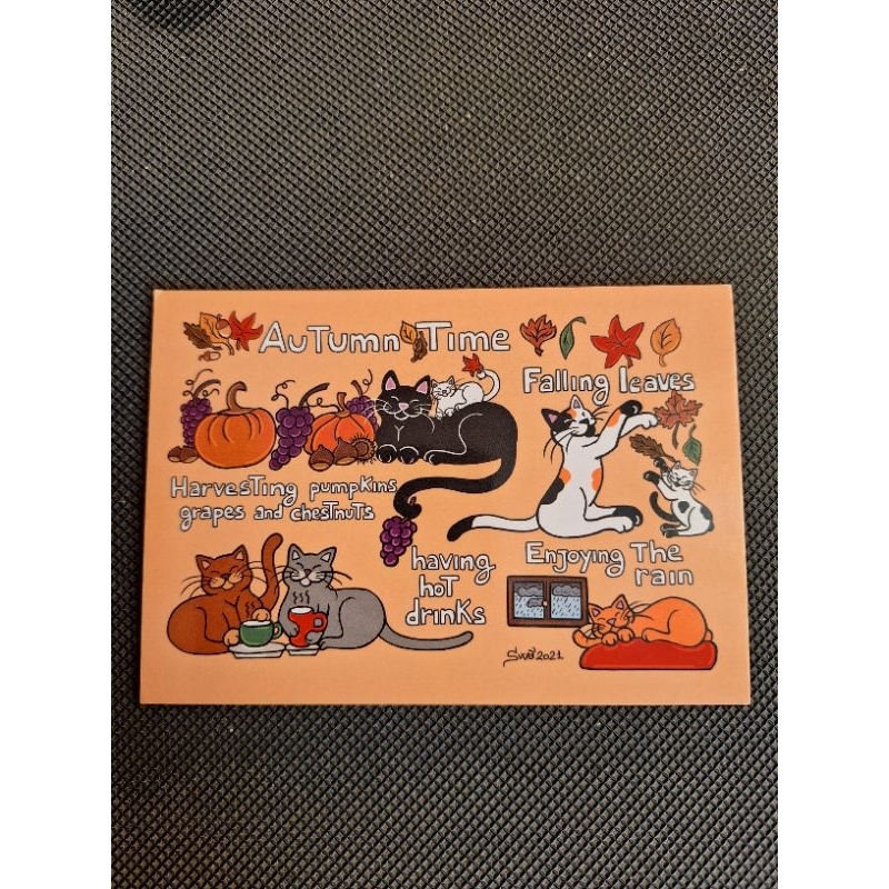 

kartu pos kucing titina autumn/titina cat postcard