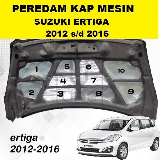 Peredam Kap Mesin Mobil Ertiga / Cutting Pola Busa Alumunium Peredam Panas Kap Mesin Mobil Ertiga