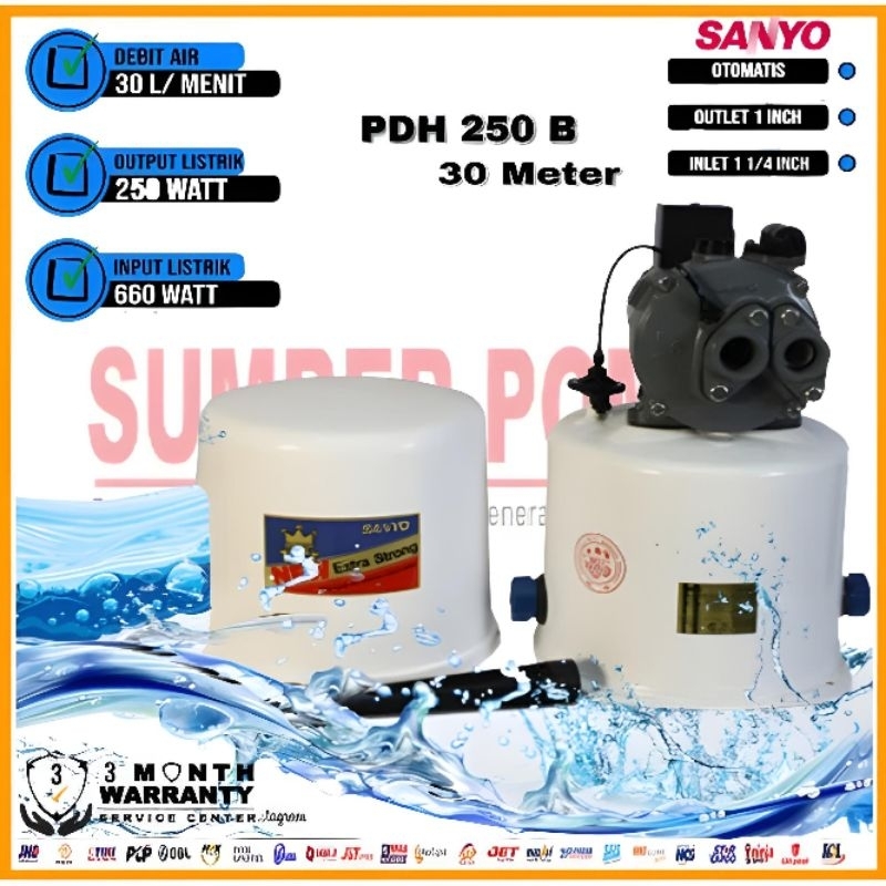 Mesin Pompa Air - Jet Pump Sanyo - PDH 250 B 30 M