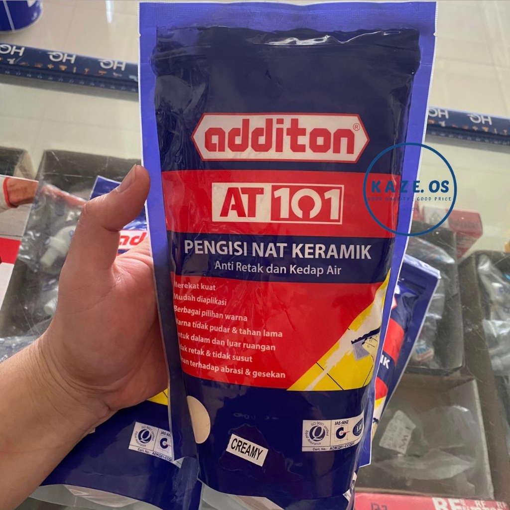 ASLI 100% 1KG ADDITON AT 101 PENGISI NAT KERAMIK ANTI RETAK DAN KEDAP AIR BANYAK WARNA SAMA SEPERTI 