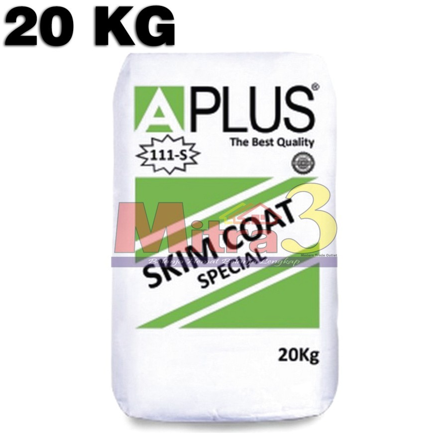 Plamir Dinding APLUS Special Hijau 20 KG / Skimcoat Plamur Tembok 20KG