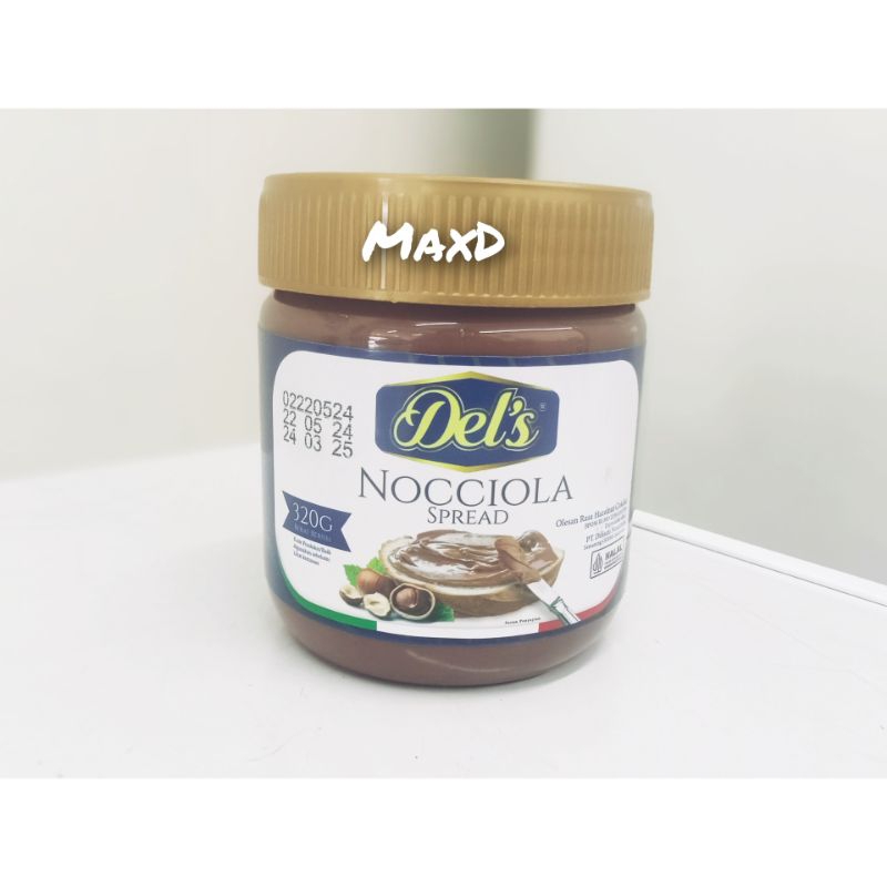 

Del's / Dels Nocciola Spread Selai Rasa Hazelnut Cokelat 320g 1Pcs