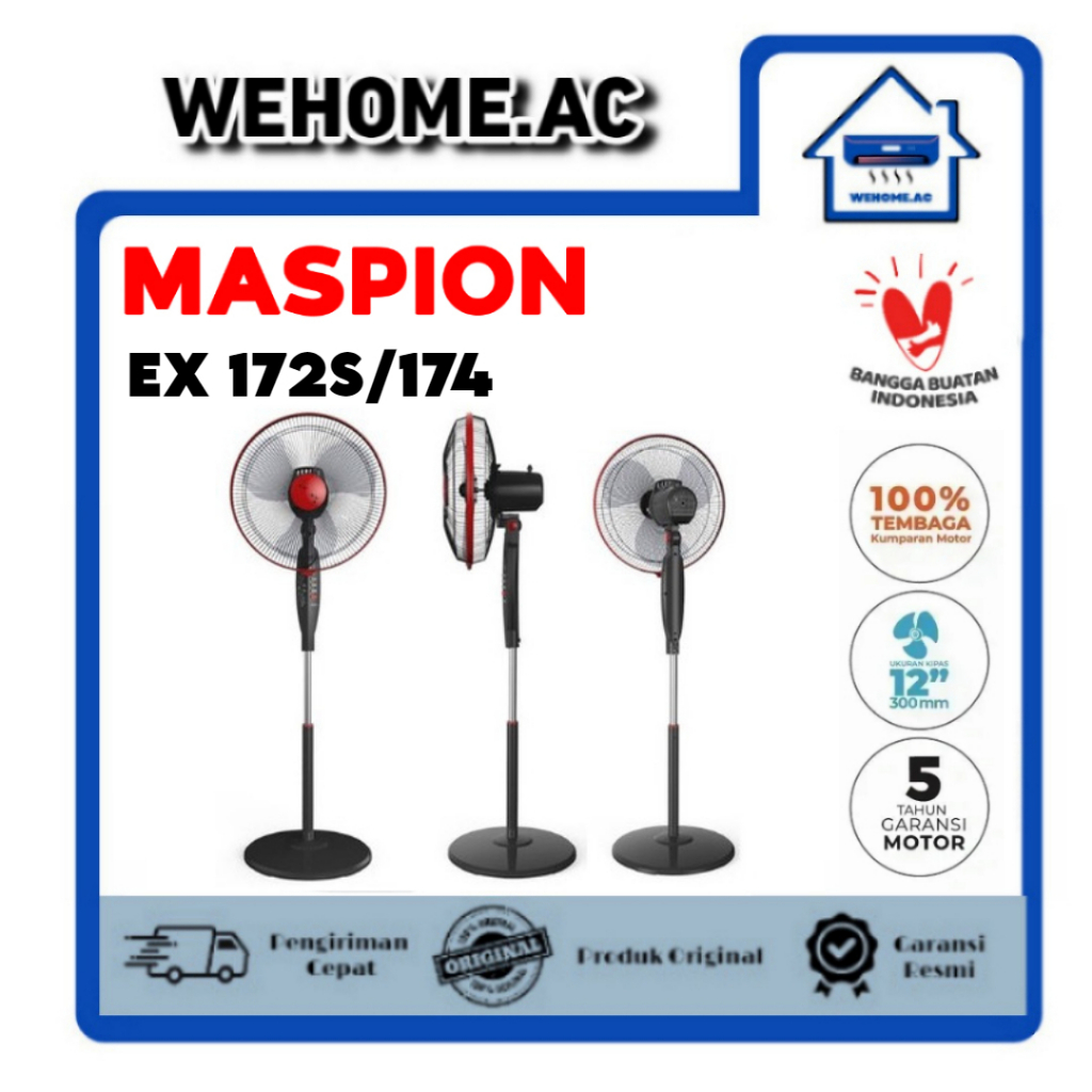 Kipas Maspion Berdiri EX 172S / 174  Kipas Angin Maspion 18 Inch Stand Fan Maspion