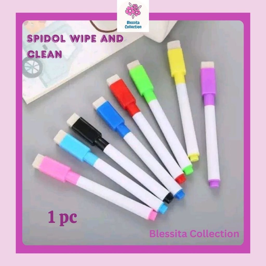 

Spidol Bisa Dihapus Untuk Papan Tulis Whiteboard Spidol Wipe and Clean Ecer 1 pc Bisa Pilih Warna