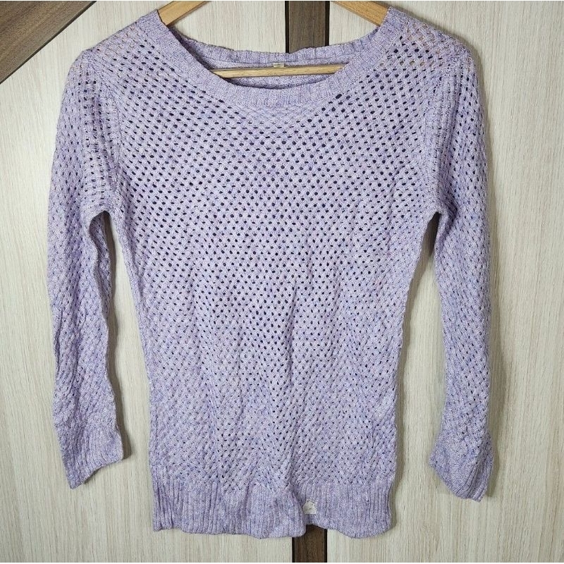 knit sweater rajut lilac
