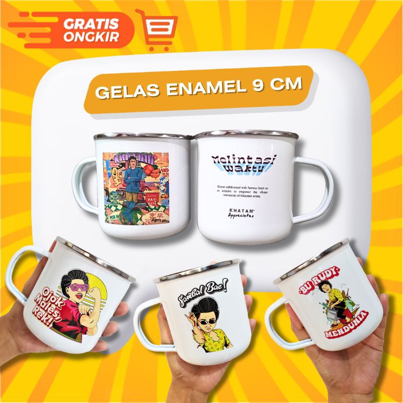 GELAS CUSTOM ENAMEL PREMIUM 9CM
