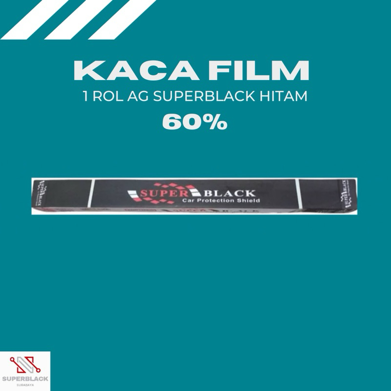 1 ROL KACA FILM AG SUPERBLACK HITAM 60%