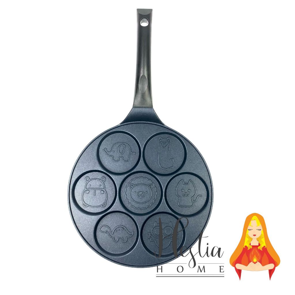 HOME PRO Cetakan Pancake Maker NonStick Karakter 7 Lubang Motif Animal