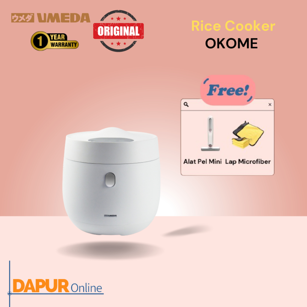 Umeda OKOME Rice Cooker Low Carbo Magic com Magicom Smart Cooker Low Watt