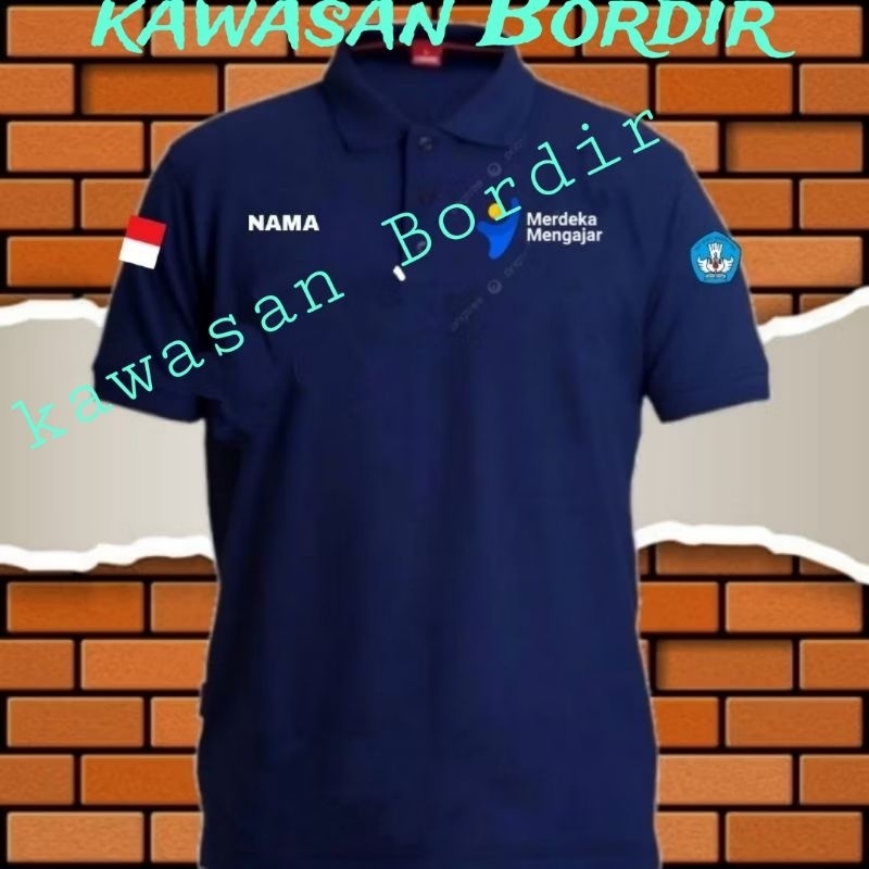 Terbaru polo shirt merdeka mengajar kaos merdeka mengajar baju merdeka mengajar seragam merdeka meng