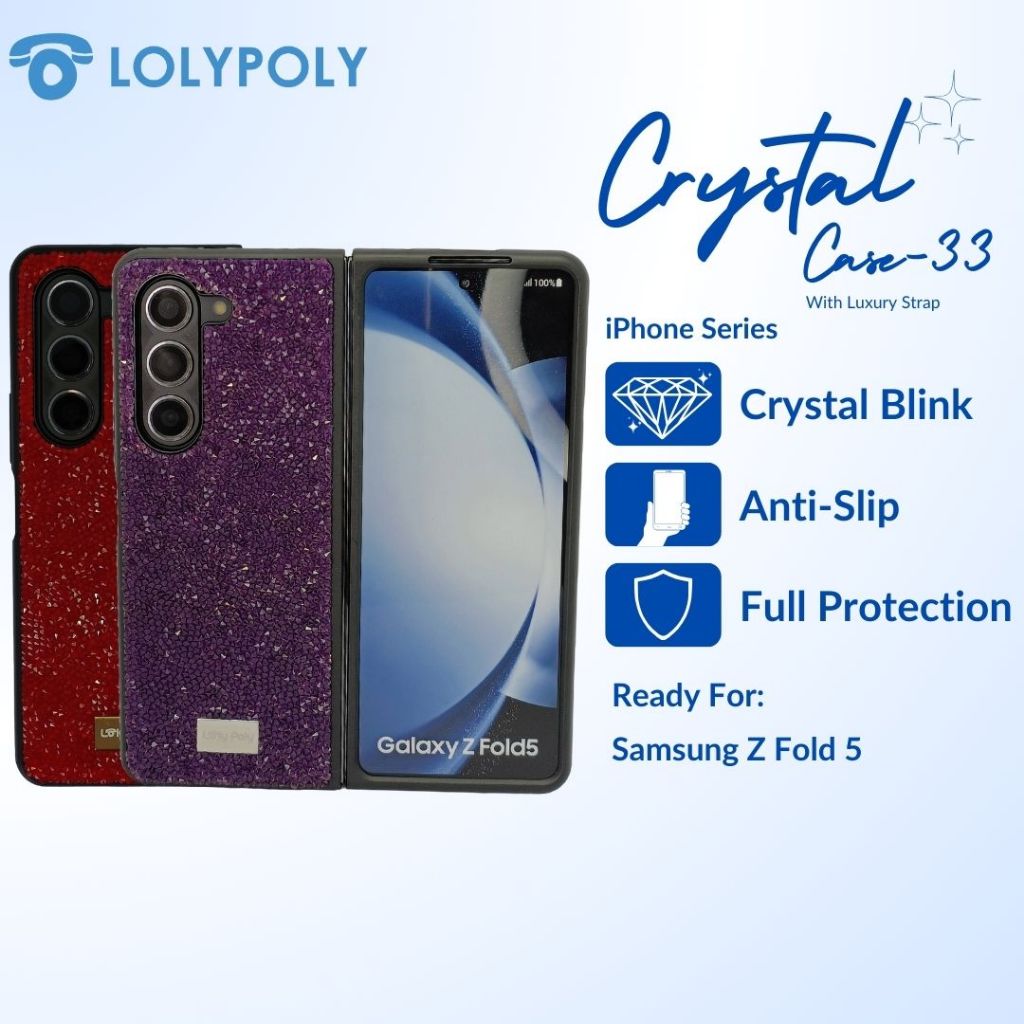 LOLYPOLY Crystal Diamond Bling Case For Samsung Z Fold 5 31