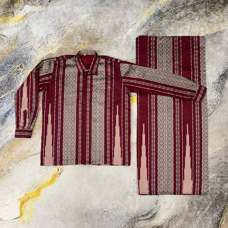 Set Couple Tenun Sutera Sengkang, Makassar