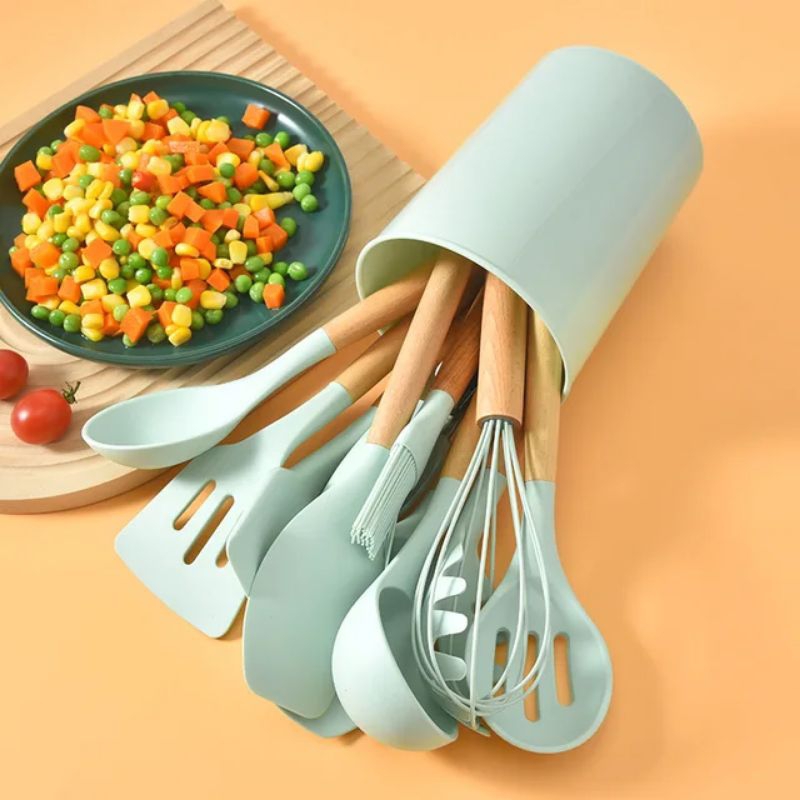 Spatula Silikon Set / Spatula Tahan Panas / Set Masak Aesthetic