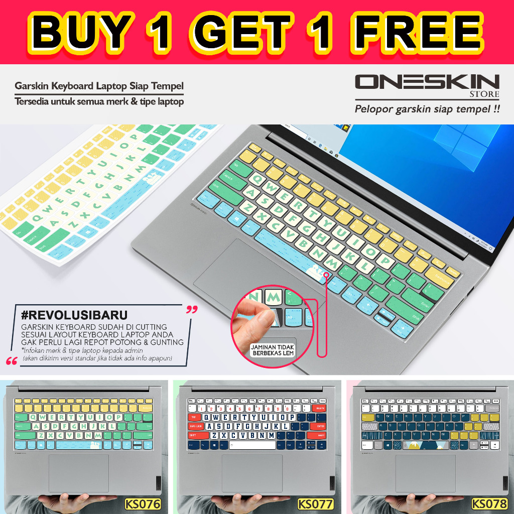 Garskin Stiker Sticker keyboard laptop Xiaomi gambar custom katalog 76