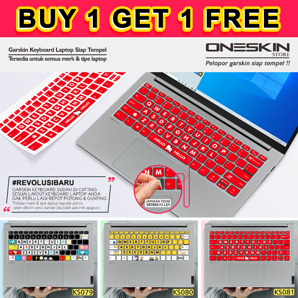 Garskin Stiker Sticker keyboard laptop Xiaomi gambar custom katalog 81