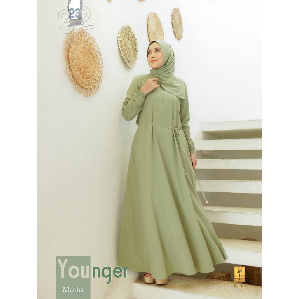 ABAYA DAN TUNIK POLOS BAHAN CREDENZA TWILL ORIGINAL YOUNGER SERIES by KYANA HIJAB