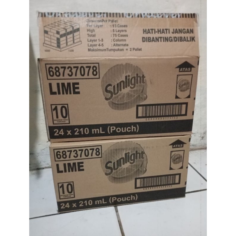 SUNLIGHT SABUN CUCI PIRING 210ML ISI 24 PCS (1 DUS)