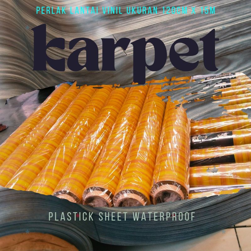 Astrea Fashion Karpet Lantai Plastik Vinyl/Perlak Roll Gulungan Motif/Lantai Meja Vinyl