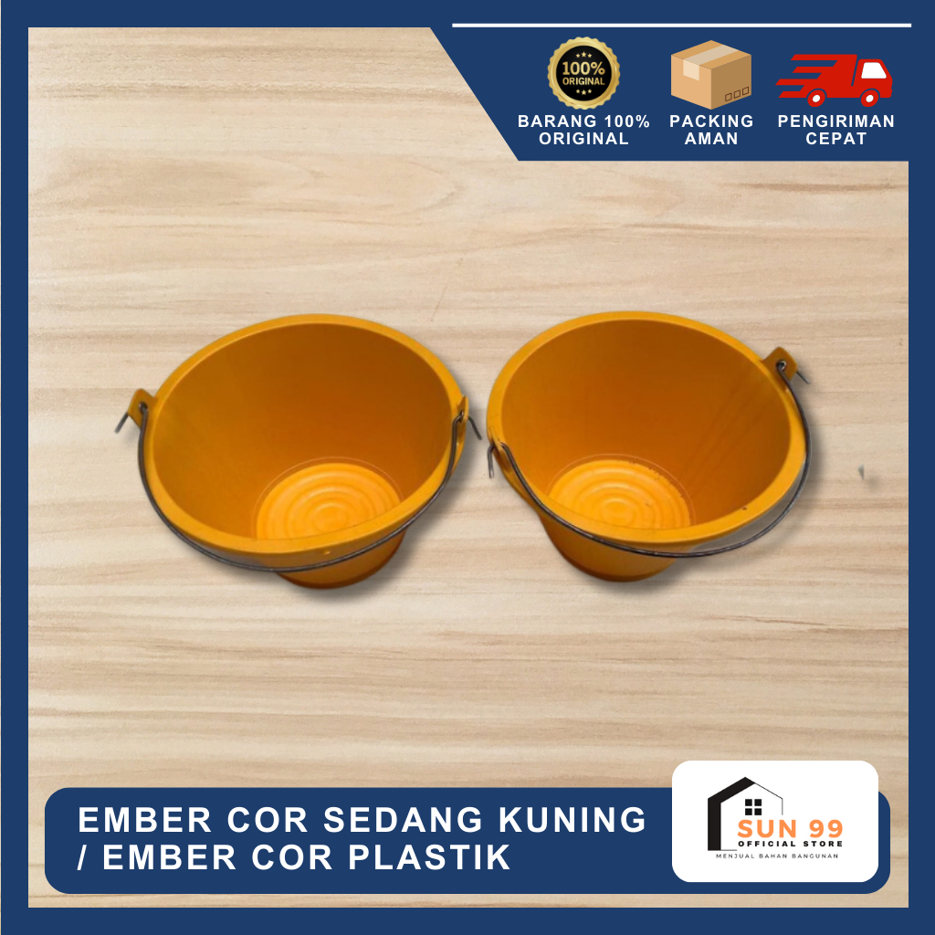 Ember Cor Sedang Kuning / Ember Cor Plastik