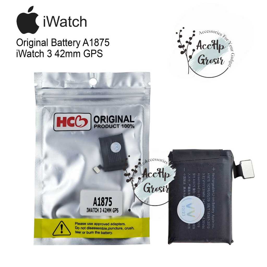Batre Baterai IWATCH 3 42MM GPS Original Battery A1875 Batu Batrai IWATCH 3 42MM A1875 Original