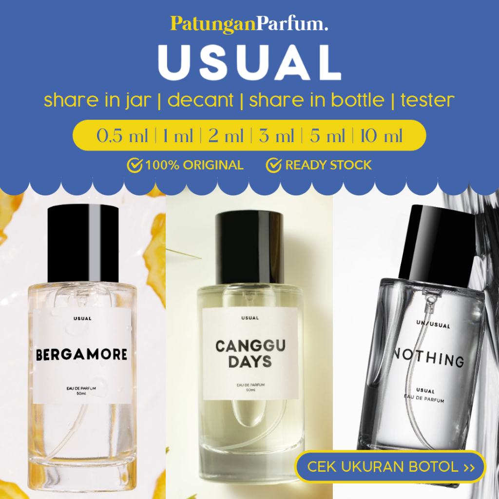 Decant USUAL/SCENTLAB - Canggu Days NOTHING BERGAMORE Rose Solace & Rose Supreme x Lizzie Parra Blus