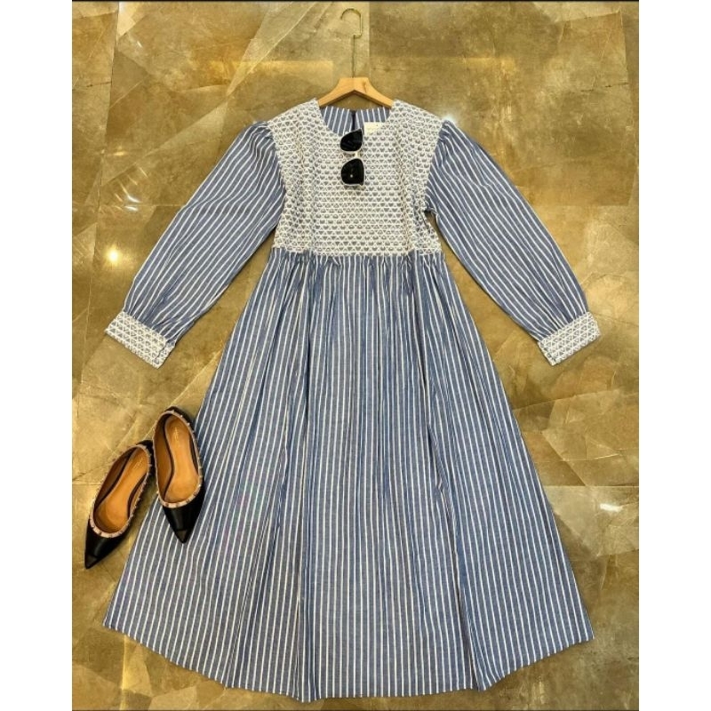 Midi Dress Salur. Midi Dress MUSLIM, Fashion Muslim, baju wanita, Midi Dress, Baju Midi Dress, fashi