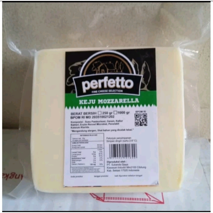 

GRA Keju Mozzarella Perfetto 250gram Rasa Segar