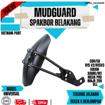 Muraaaahh Mudguard Spakbor Kolong Belakang Penahan Lumpur Motor Vixion NINJA Megapro CBR 125 25  MUD