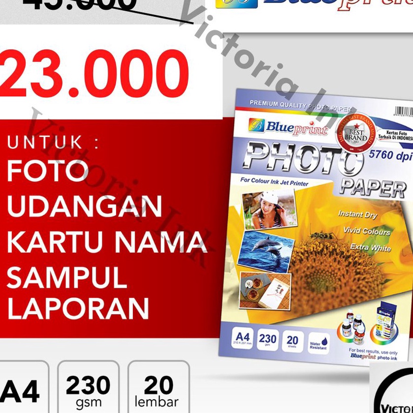 

Terbatas Kertas Foto Blueprint Glossy A4 23gsm Kertas Foto Blueprint A4 23gsm Photo Paper A4 23gsm Blueprint