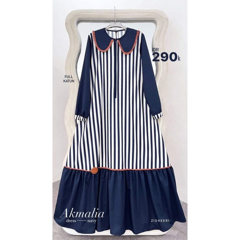 Akmalia Dress By Zisheeri / Gamis Zisheeri / Abaya katun / Abaya Zisheeri / Gamis Terbaru / Gamis Ke