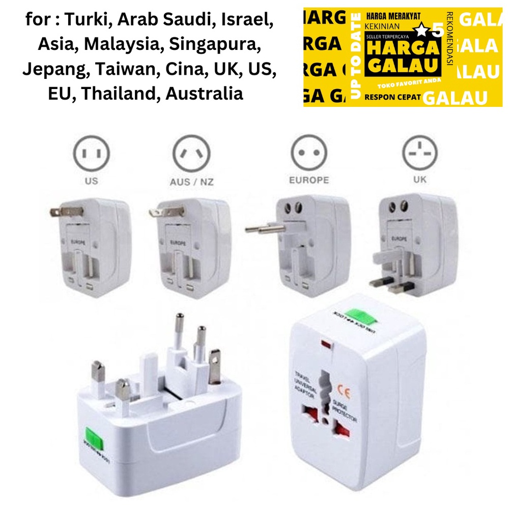 TERBATAS Sambungan Listrik Jepang Australia New Zealand Argentina Myanmar China Turki Arab Saudi Mal