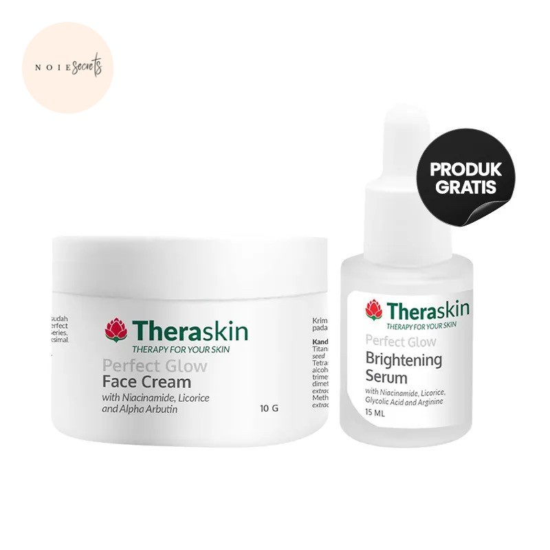 COMBO Theraskin Perfect Glow Face Cream 10gr | FREE GIFT Theraskin Perfect Glow Whitening Serum