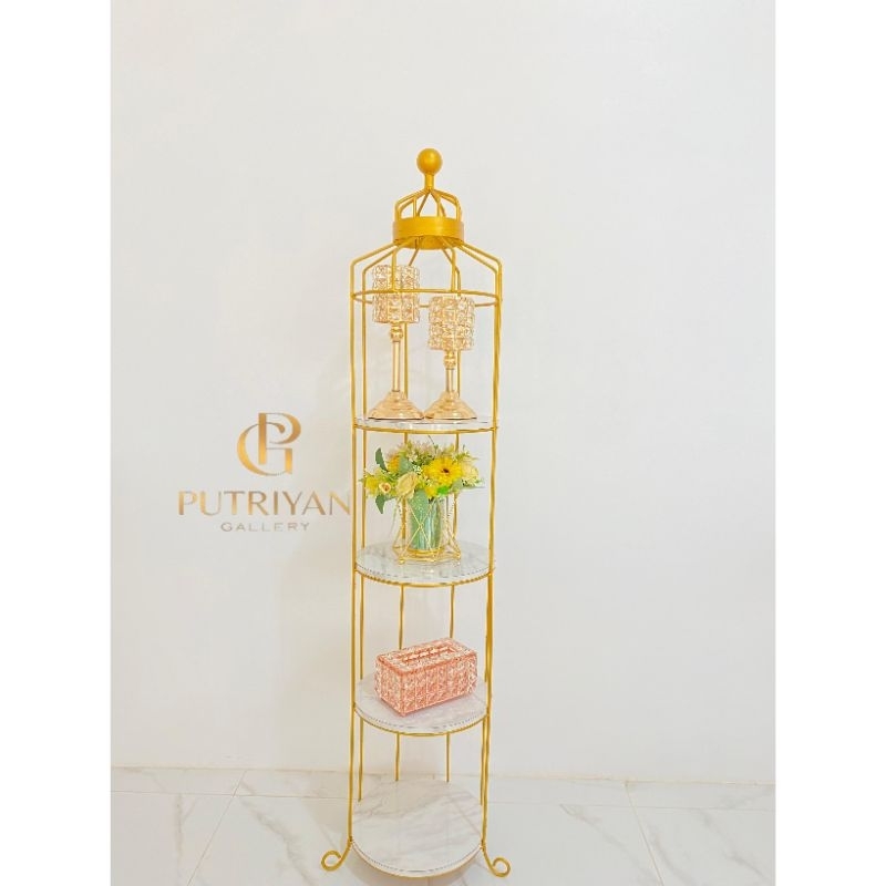 Rak sudut gold rak sangkar burung minimalis rak sangkar serbaguna rak susun