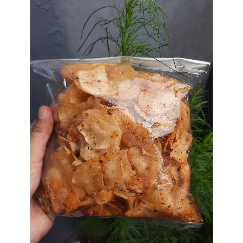 

keripik talas pedas