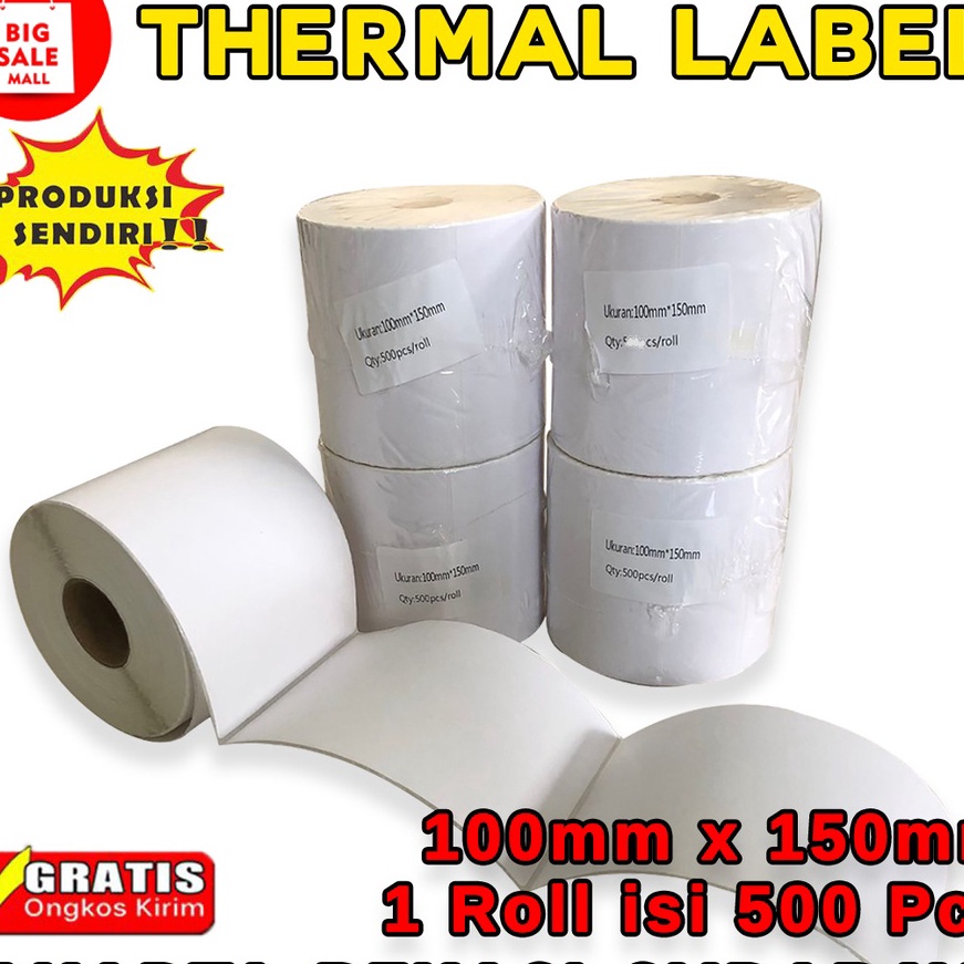 

Limit Kertas Thermail Stiker Thermal 1x15 isi 5 25 lembar Label Thermal barcode Kertas EDCprinter mini bluetooth