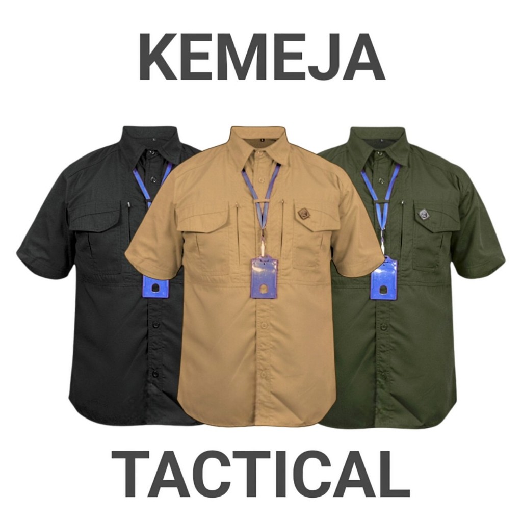 Kemeja Tactical Mtac Pria Wanita Formal Lengan Pendek Kantor Intansi Paspampres Dinas Seragam PNS AN