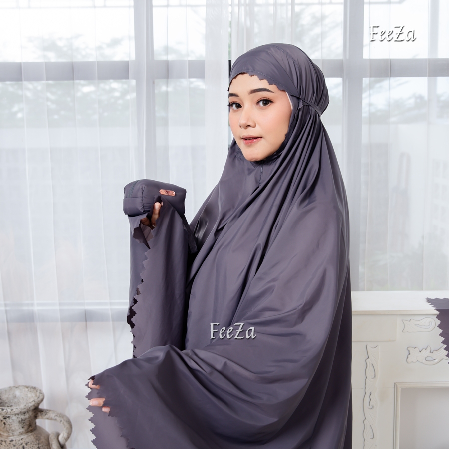 Mukena Travel Parasut Korea Set Sajadah FeeZa - Mukena Travel Mukena Dewasa Mukenah Dewasa Mukena Tr