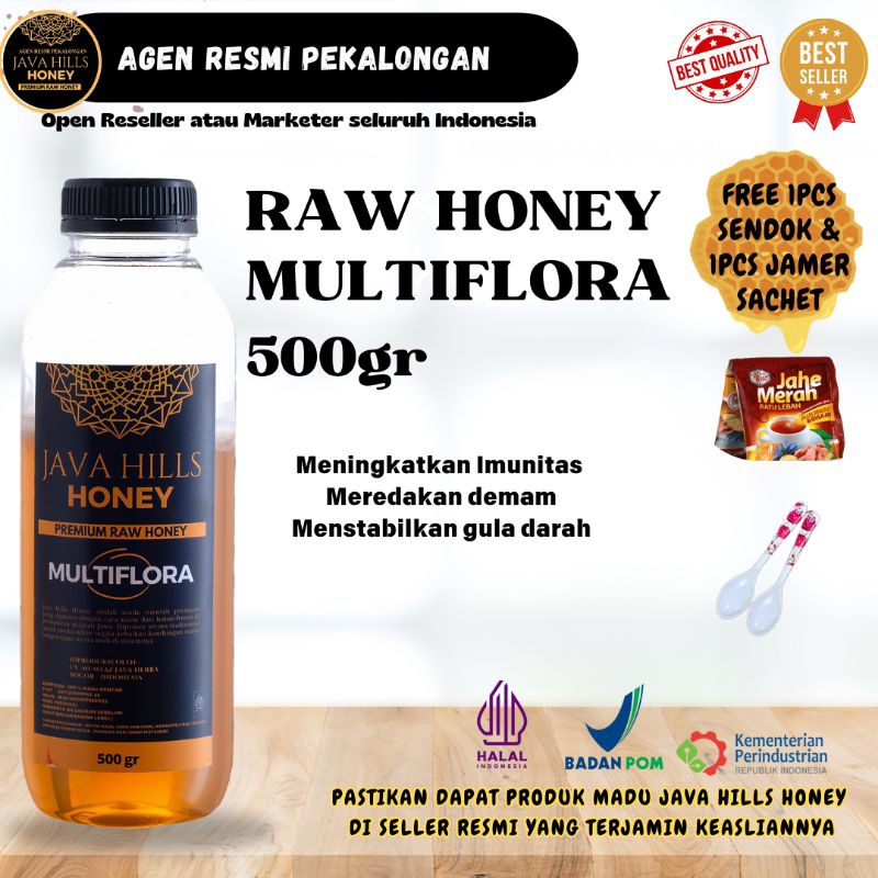 

JAVAHILLS HONEY MADU MULTIFLORA RAW HONEY MURNI ASLI PREMIUM 500GR