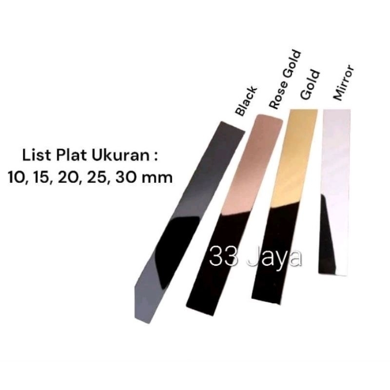 List Plat Strip 20 mm 2 cm GOLD per Lonjor 3 meter