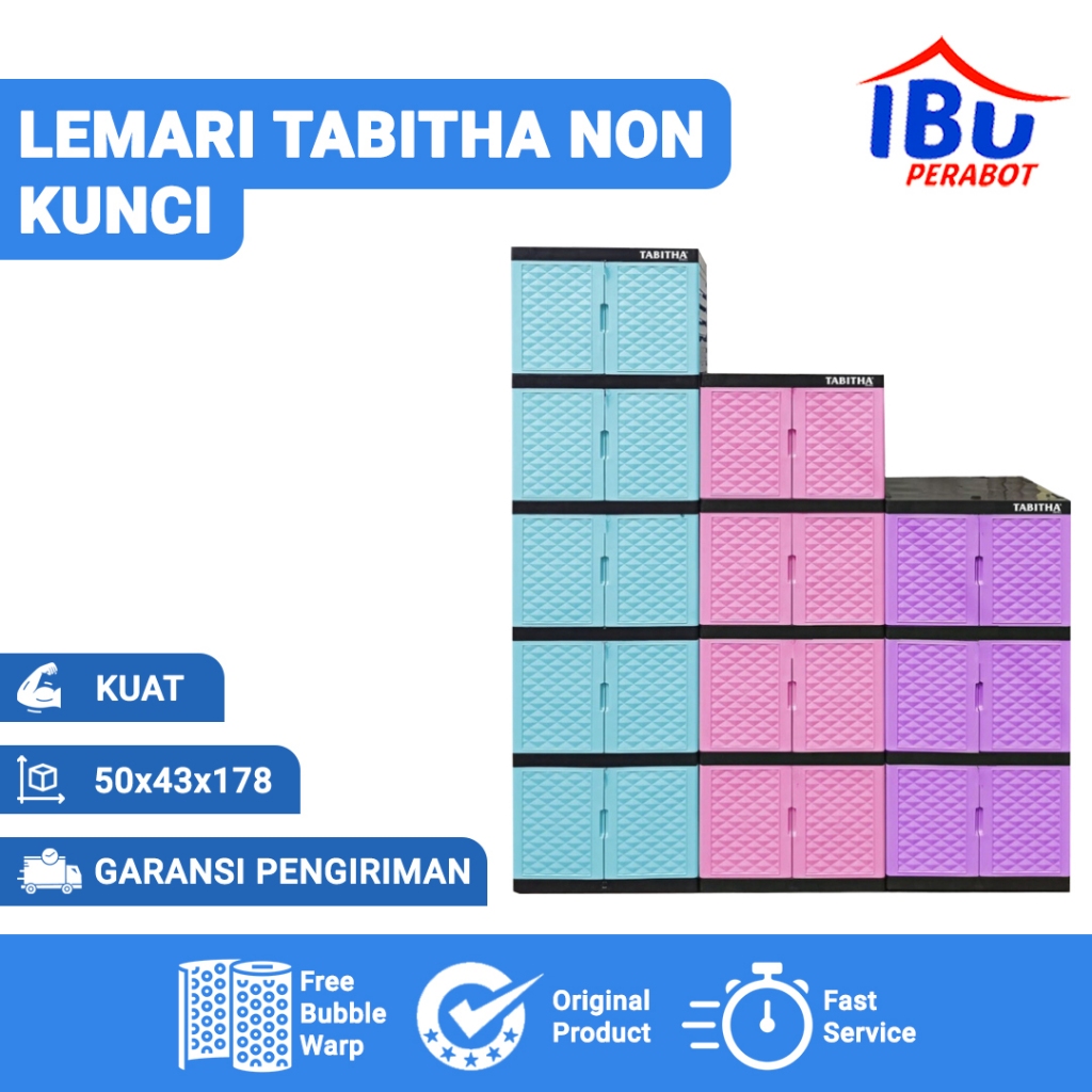 LEMARI TABITHA NON KUNCI / ALMARI PLASTIK
