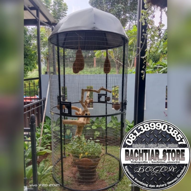 KANDANG AVIARI OUTDOOR BURUNG MODEL BULAT