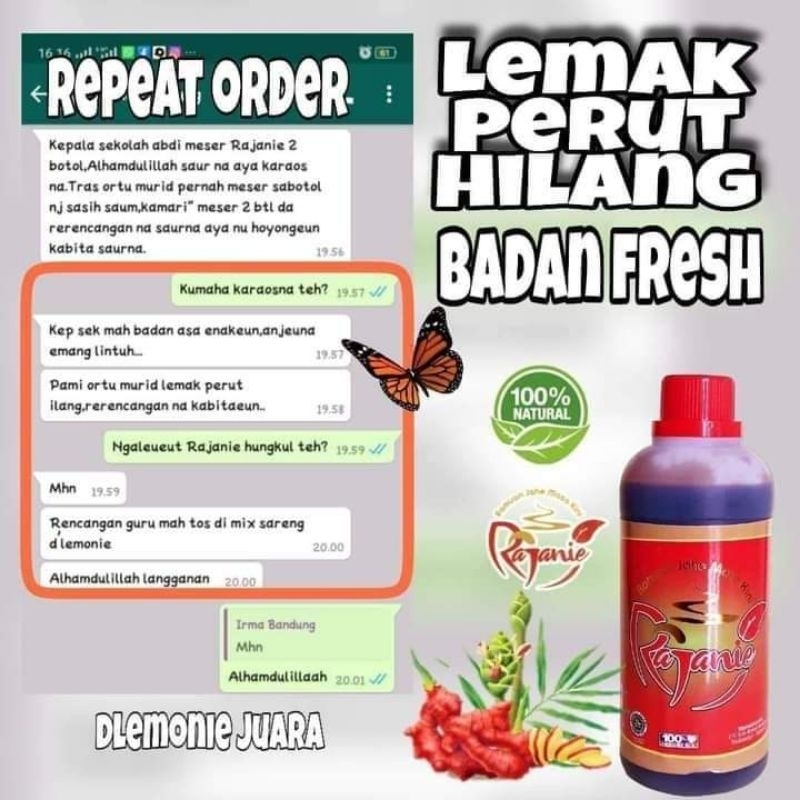 

Ramuan Jahe Merah Masa kini isi 500ml Halal alami murni rempah pilihan jamu minuman kesehatan diet detoks rimpang