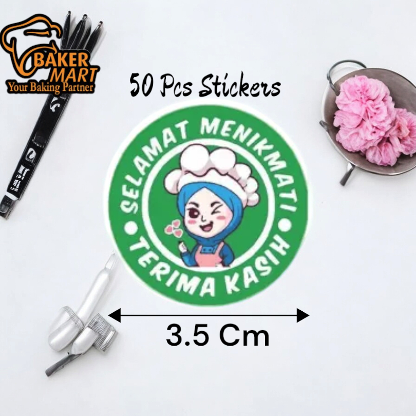

Sticker Seal Bulat 50 Pcs